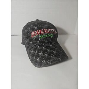 Monster Jam Grave Digger Truck Racing Hat Embroidered Spellout Skulls 2009 Youth